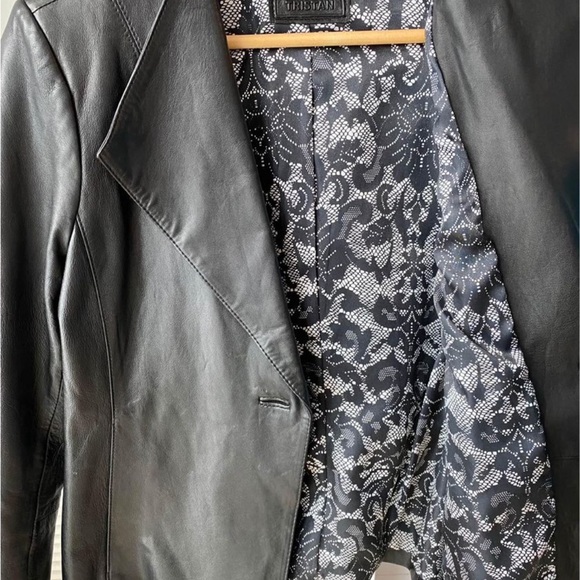 TRISTAN 100% genuine leather button up jacket, size medium - Picture 4 of 7